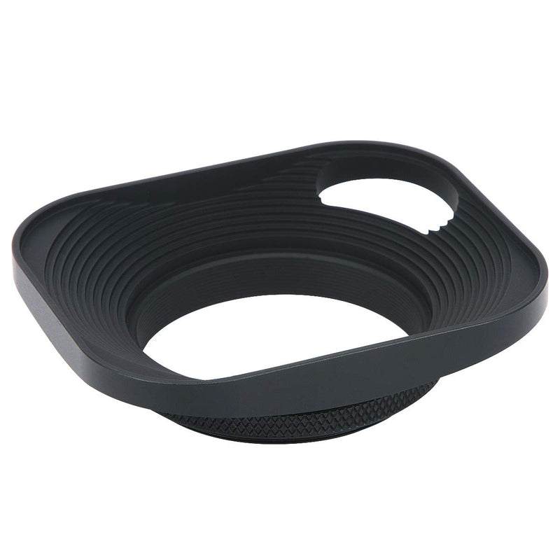 [AUSTRALIA] - Haoge LH-B43P 43mm Square Metal Screw-in Lens Hood Hollow Out Designed with Cap for Leica Rangefinder Camera with 43mm E43 Filter Thread Lens Black 