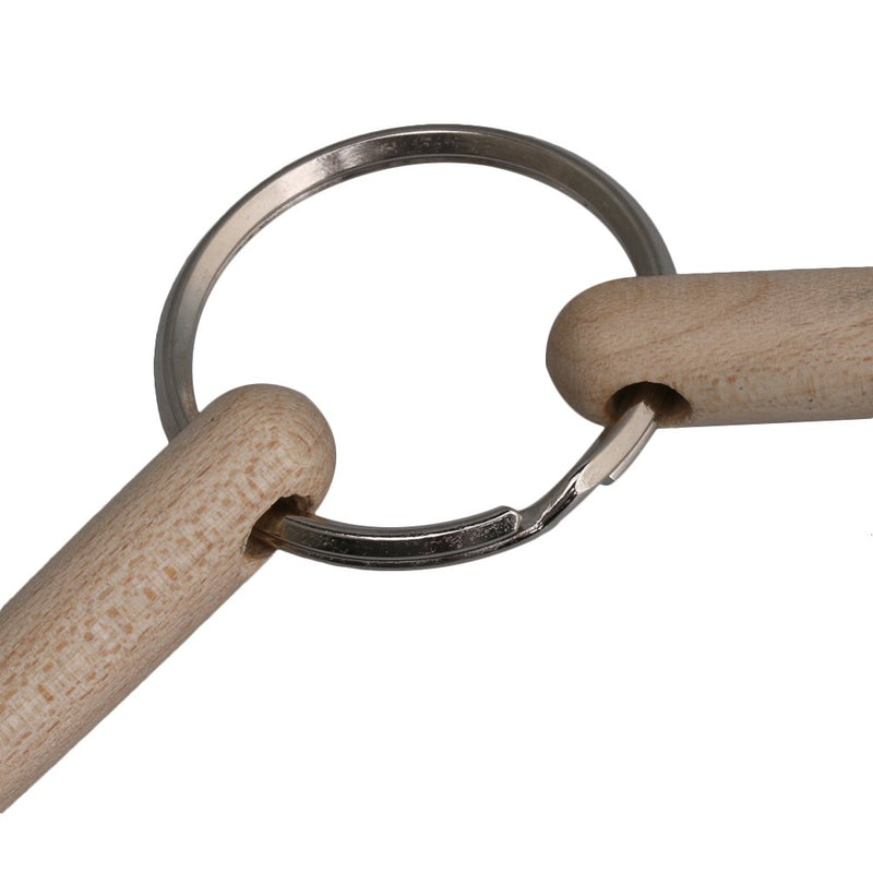 BQLZR 8cm Mini Natural Wood Keychain Drum 2 Sticks Drumsticks Percussion Key Ring Chain Keyrings