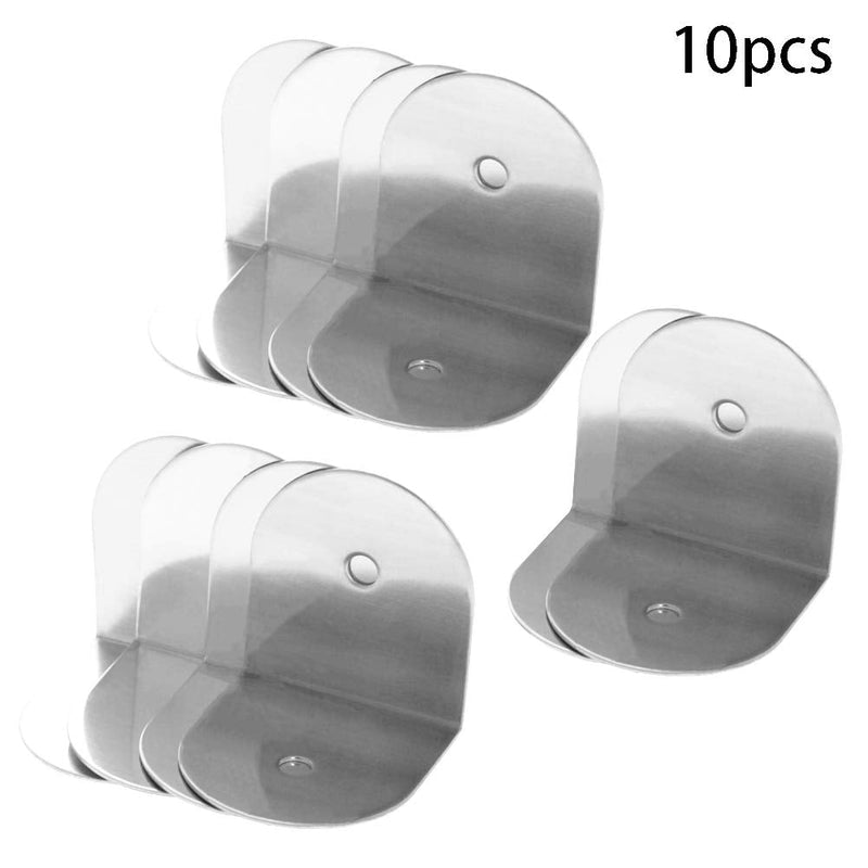 MroMax L Bracket Corner Brace 1.57" x 1.57" L Brackets for Wood Shelf, 90 Degree Stainless Steel Corner Bracket, Right Angle Bracket for Wood Furniture Chair Drawer Cabinet with Screws 10pcs