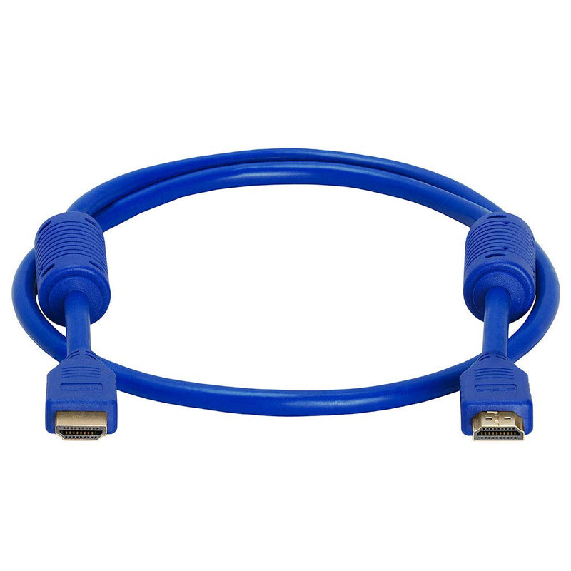 Cmple - HDMI Cable 3FT High Speed HDTV Ultra-HD (UHD) 3D, 4K @60Hz, 18Gbps 28AWG HDMI Cord Audio Return 3 Feet Blue