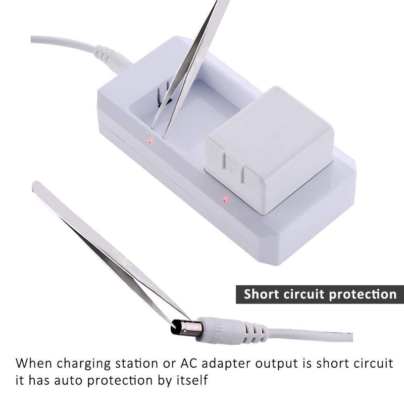 Charging Station for Arlo Charger for Arlo Batteries for Arlo Pro & Arlo Pro 2 & Arlo Go & Arlo Security Light VMA4410 Fireproof Material Adapter Pass FCC & UL Certified With 12V Adapter