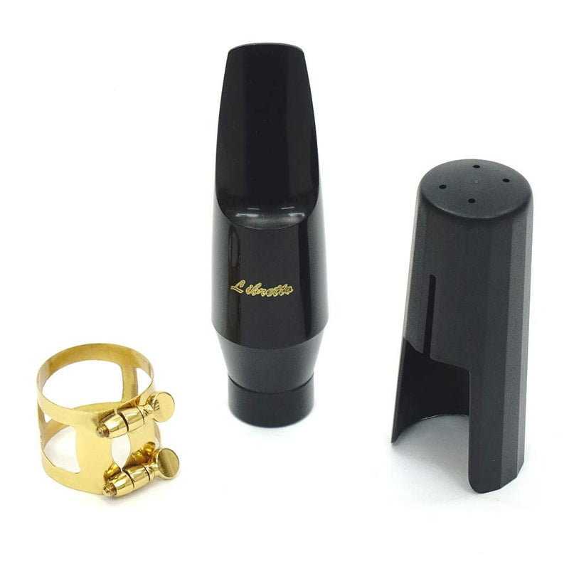 Libretto Tenor Saxophone Mouthpiece Kit, Giftable Standard Mouthpiece Set: ABS 5C Mouthpiece, Plastic Cap, Gold Lacquered Ligature. Finely Designed for Beginners and Intermediates on the Music Way