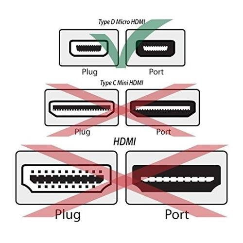 [AUSTRALIA] - Panasonic Lumix DC-ZS70 Digital Camera AV/HDMI Cable 5 Foot High Definition Micro HDMI (Type D) to HDMI (Type A) Cable 