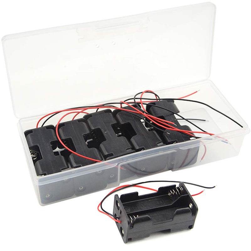 [AUSTRALIA] - WMYCONGCONG 6 PCS 4 x 1.5V AA Battery Holder Case Box with Black Red Wire Leads 