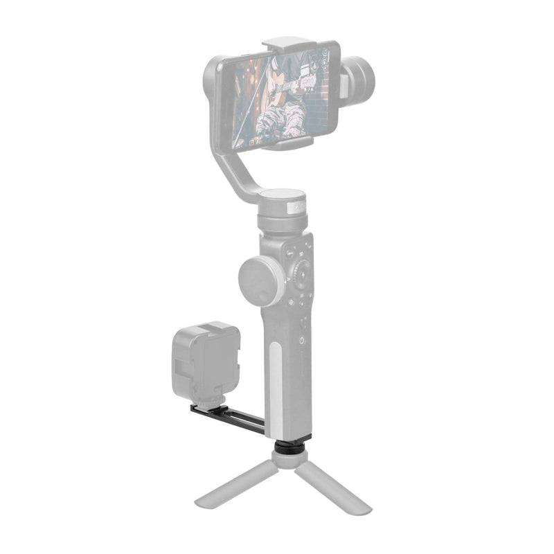 ChromLives Cold Shoe Bracket Extension Bar, Hot Shoe Extension, Microphone Mount with 1/4'' Tripod Screw Compatible with Mirrorless Camera Vlogging Sony A6400 6300 6500 6000 Zhiyun 4 DJI Osmo Pocket