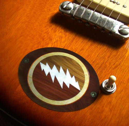 Inlay Sticker Decal For Guitar Grateful Dead Jerry Garcia's - Lightning Bolt