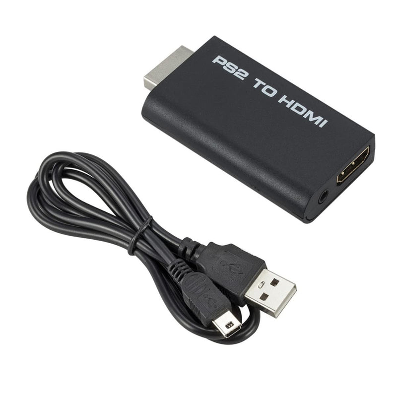 PS2 to HDMI Converter Adapter, Sartyee Video Converter PS2 to HDMI Converter with 3.5mm Audio Output for HDTV HDMI Monitor Supports All PS2 Display Modes