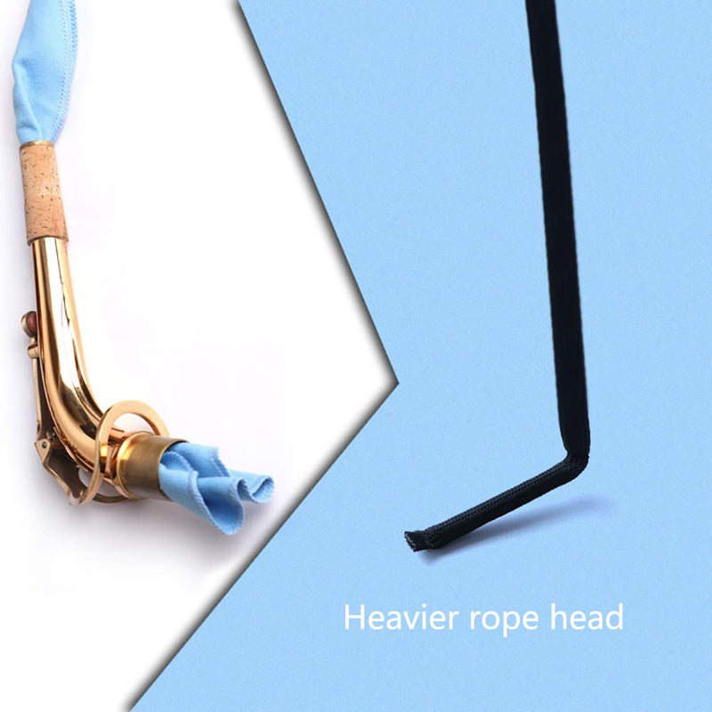 Saxophone Care Set, 2 pcs of Cleaning Cloth, Remove Water and Dirt from the inner Wall, Suitable for Alto Saxophone, Tenor Saxophone, Clarinet, Flute, Soprano etc.