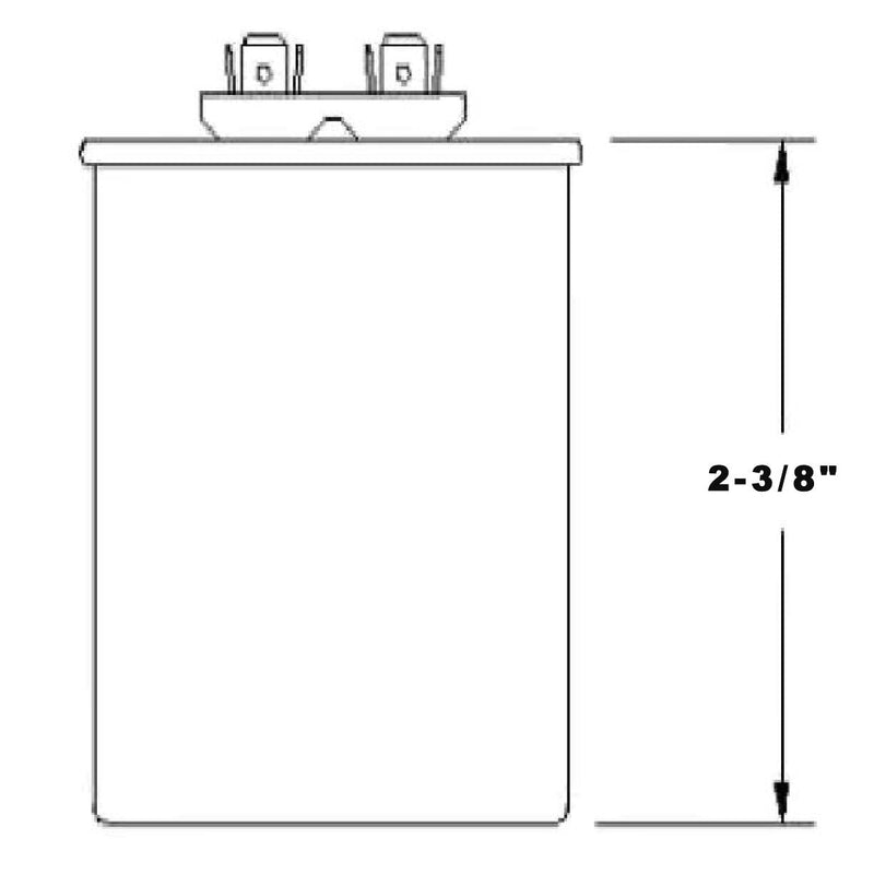 [AUSTRALIA] - OneTrip Parts USA Run Capacitor 7.5 UF - 7.5 MFD 370 VAC Flat Oval 