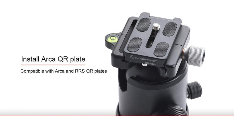 Sunwayfoto MAC-15T 60mm Clamp Conversion Kit Convert RC2 to Arca/RRS QR Compatible with Tripod Ball Head inc Boss Adapters