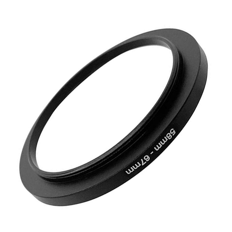 58-67(58mm Lens to 67mm Filter) Step-up Aerometal Camera Lens Filter Adapter Ring, Fire Rock Aviation Aluminum Alloy 58mm-67mm Step Up Ring for Filter, Hood, Lens Converter-2Packs