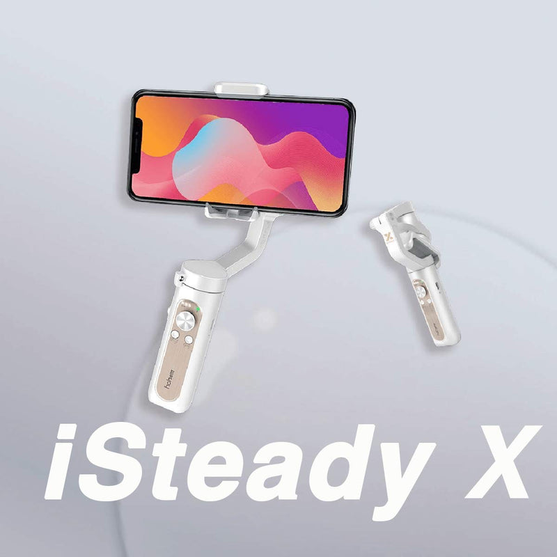 Hohem iSteady X 3-Axis Lightweight Foldable Gimbal Stabilizer Supports Moment/Beauty/Auto-Inception Mode Compatible with iPhone 11/Pro/Max/XS Max and Android Smartphones (iSteady X White)