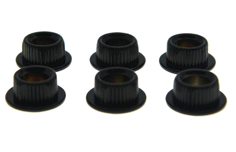 KAISH Metal Black 10mm Vintage Guitar Tuning Keys Conversion Bushings Adapter Ferrules