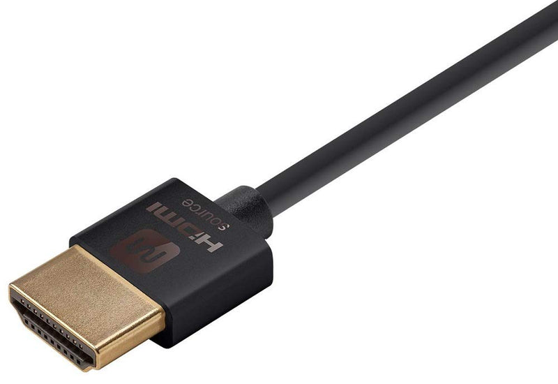 Monoprice 114196 HDMI High Speed Active Cable - 15 Feet - Black, 4K@60Hz, 18Gbps, HDR, 36AWG, YUV 4:4:4 - Ultra Slim Active Series 15ft