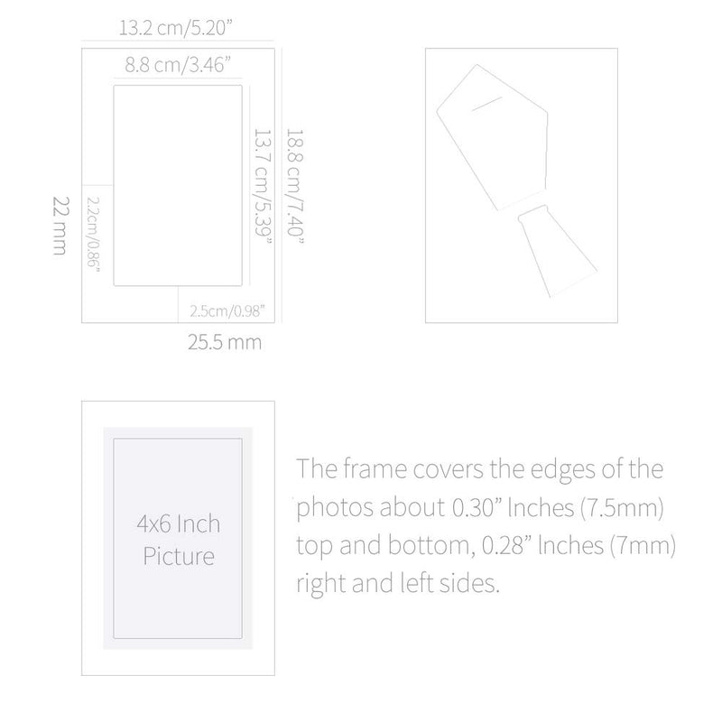 Monolike Standing Paper Photo Frame 4x6 Black 10p 4x6Inch Size