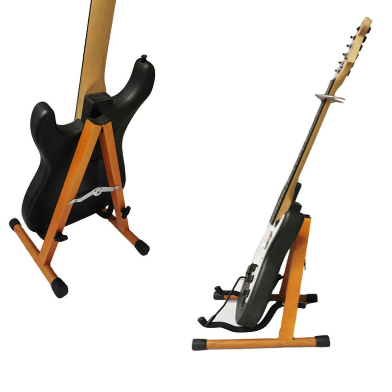 Guitar Stand Folding A-Frame Holder for Acoustic and Electric Guitars (Rosewood) Rosewood