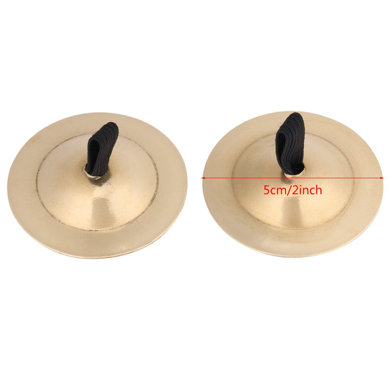 Finger Cymbals, Music Instrument Rhythm Maker Belly Dance Finger Cymbals Brass Zills for Dancer Evening Party, One Pair