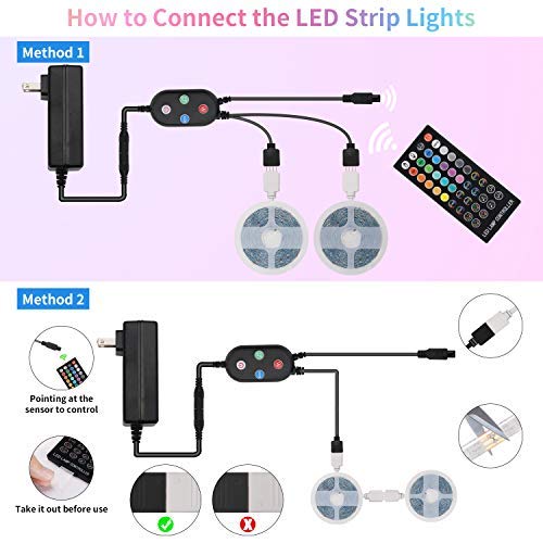 [AUSTRALIA] - LED Strip Lights, Waterproof LED Lights, 32.8ft RGB Color Changing Lights, Music Sync Built-in Mic, Bluetooth APP Controlled, 5050 Flexible Light Strip Kit, Rope Lights for Home, Party, TV, Ceiling App Control 