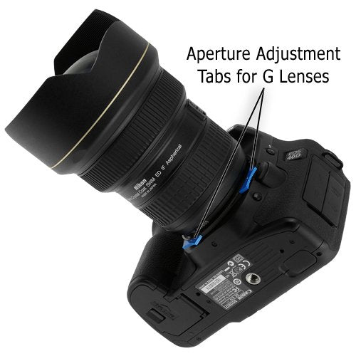 Fotodiox Pro Lens Mount Adapter - Nikon Nikkor F Mount G-Type D/SLR Lens to Canon EOS (EF, EF-S) Mount SLR Camera Body with Built-In Aperture Control Dial Nikon F G-Type Single