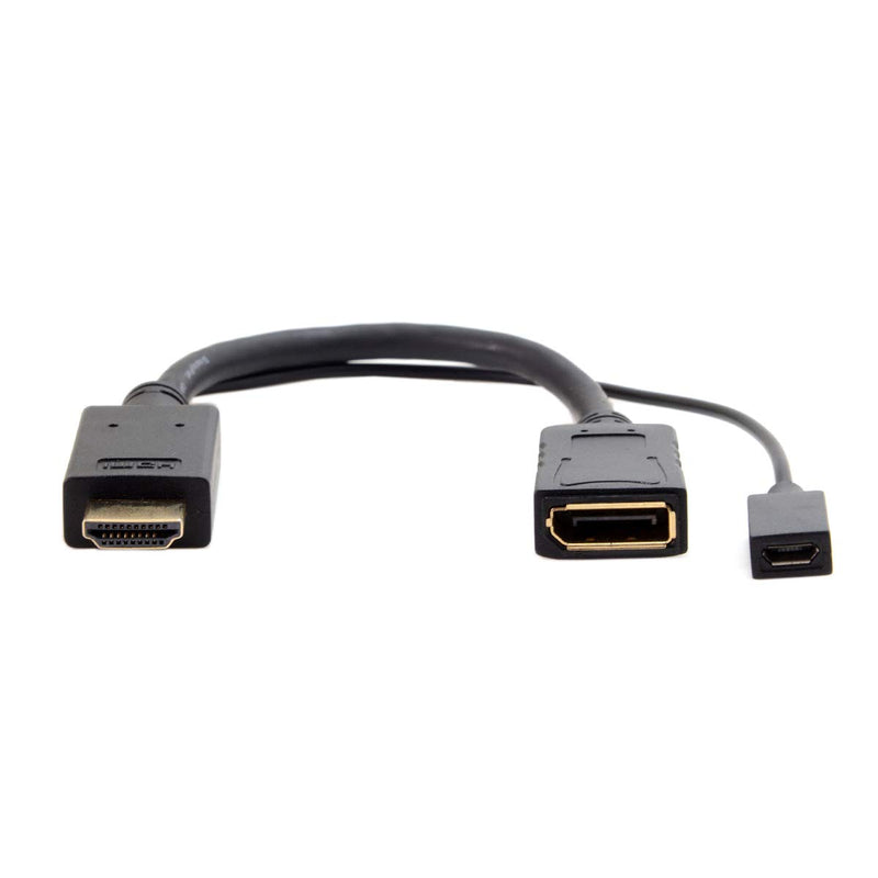 Cablecc HDMI Source to Female DisplayPort DP Sink 4K 2K Video Cable for PC Laptop Monitor 20cm