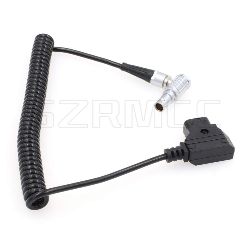 SZRMCC D-tap 2 Pin Male to 0B 6 Pin Coiled Power Cable for DJI Wireless Follow Focus Motor Unit Coiled Cable