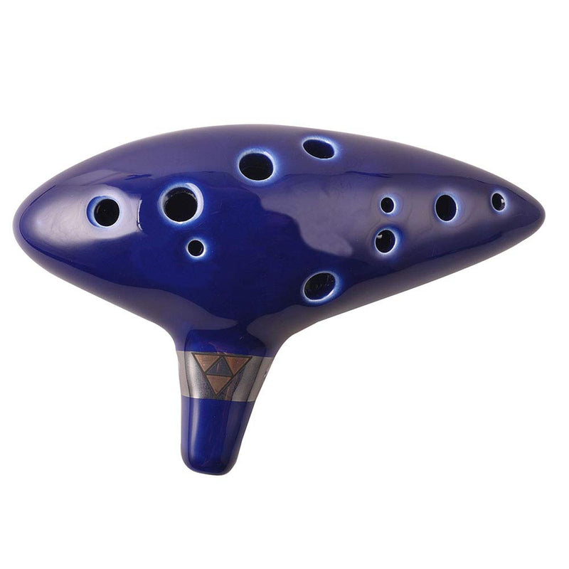 Mr.Power 12 Holes Ocarina Alto C Flute Occarina Taps Blue Ceramic/Clay stl Orcarina Inspired of Time With Bag