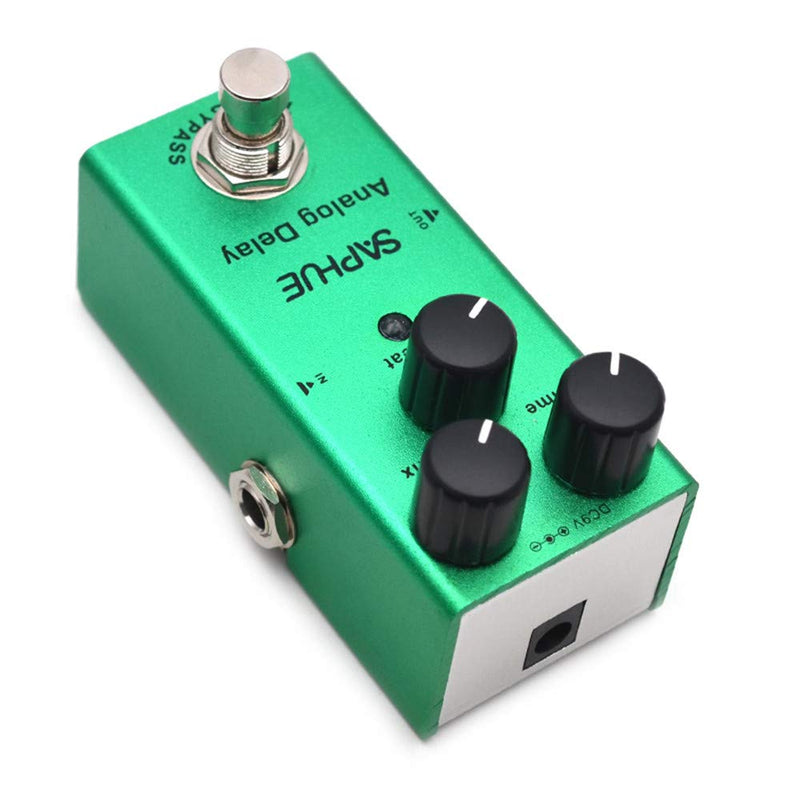 [AUSTRALIA] - SAPHUE Analog Delay Guitar Effects Pedal Effect Pedals Time/Mix/Repeat Knob with Steel Metal Shell Mini Single Type Dc 9V with True Bypass Switch for Multi Electric Guitar Kit 