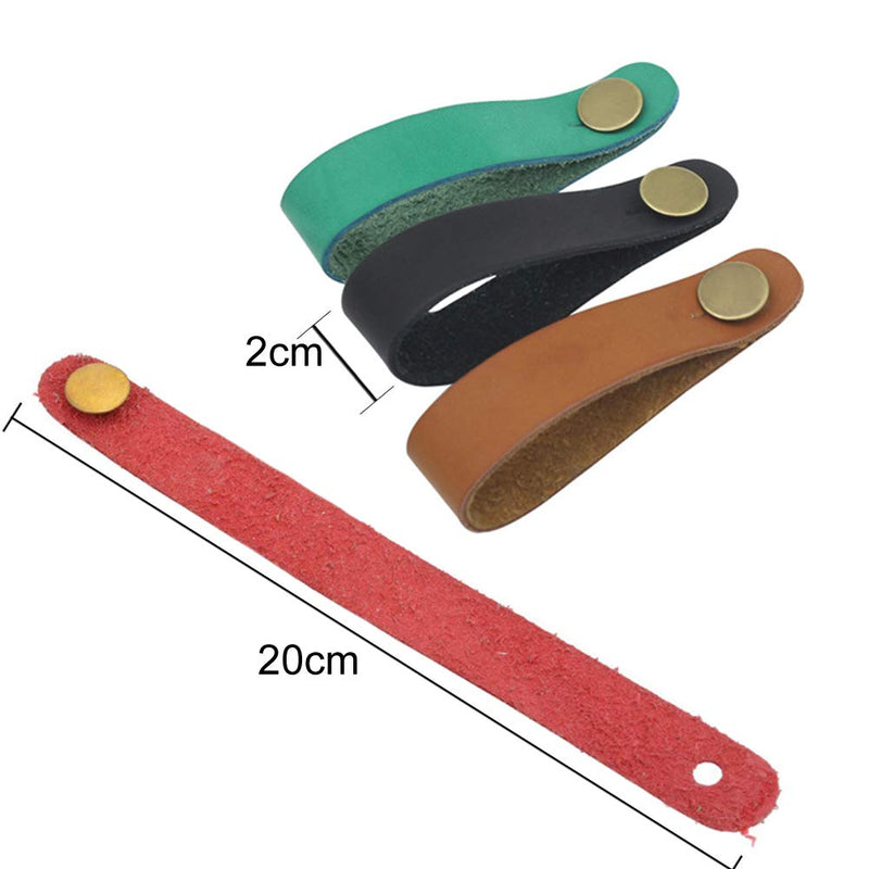 4 Pieces PU-Leather Guitar Headstock Strap Tie Guitar Neck Strap Button Headstock Adapter