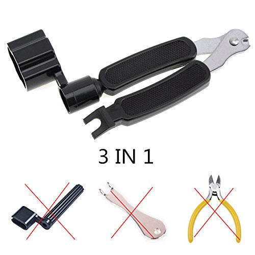 【Best Deals】OriGlam 3 IN 1 Multifunctional Guitar Tool Guitar String Winder + String Cutter + Pin Puller Instrument Accessories