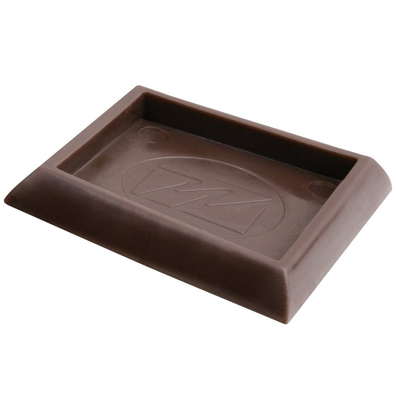 SoftTouch 4653595N Furniture Caster Cups Square for Carpet or Durable Hard Floors, 1-3/4 Inch, 12 Pack, Brown, 12 Count