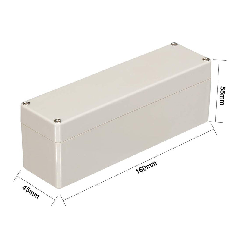 uxcell 160mmx45mmx55mm Electronic ABS Plastic DIY Junction Box Enclosure Case Gray