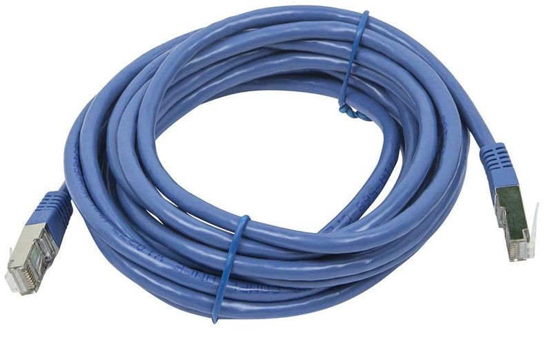 Monoprice Cat6A Ethernet Patch Cable - 14 Feet - Blue | Network Internet Cord - RJ45, Stranded, 550Mhz, STP, Pure Bare Copper Wire, 10G, 26AWG - Zeroboot Series