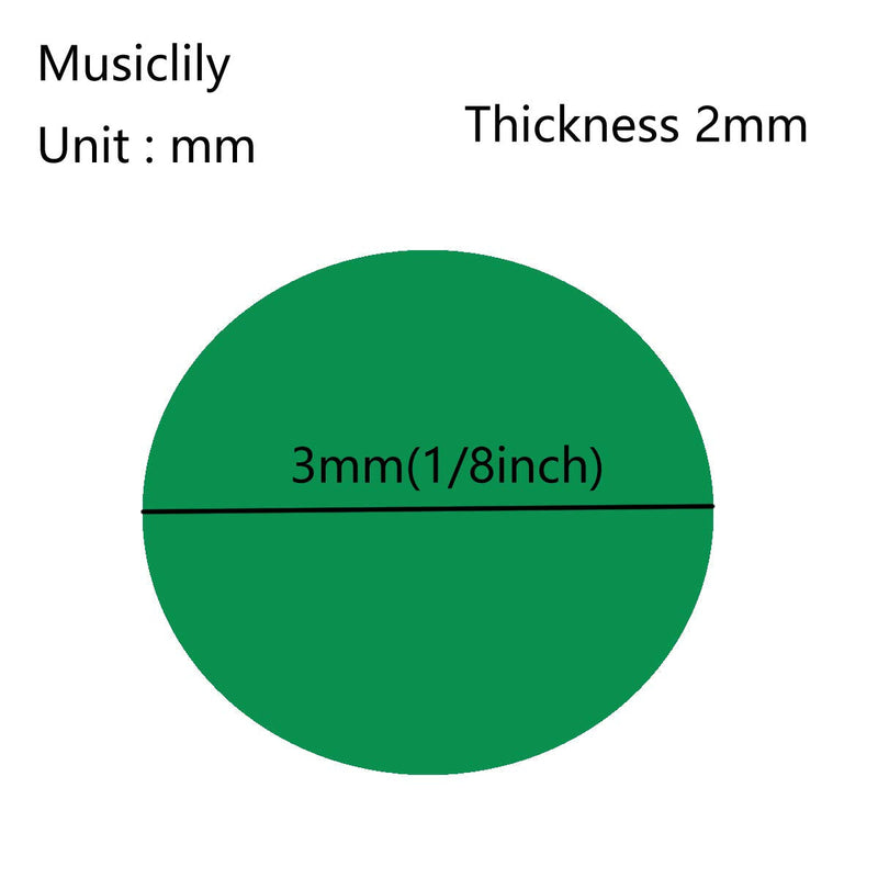 Musiclily Pro 3mm Natural Mother of Pearl Guitar Fretboard Inlay Dots, White Pearl (Set of 20)