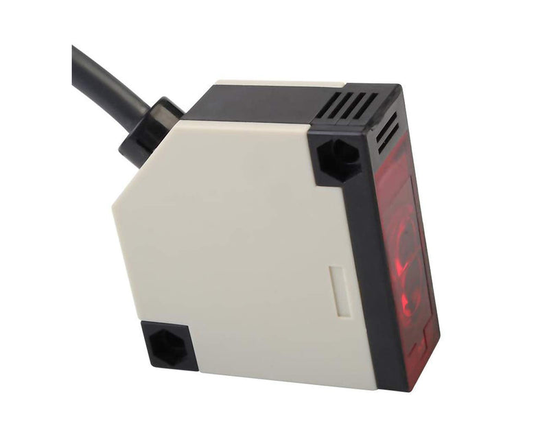 Mageway Indoor E3JK-R4M1 Retro-Reflective Photoelectric Beam Sensor 12-240VDC 24-240VAC Infrared Sensor Switch Proximity Switch 6FT Cable Induction 4M