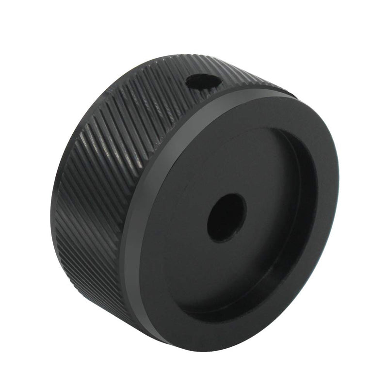 mxuteuk Black Aluminum Alloy Potentiometer Control Knob Volume Audio Electric Guitar Bass Screw Type 30 x 17mm (d*h) KNOB-06-30BK