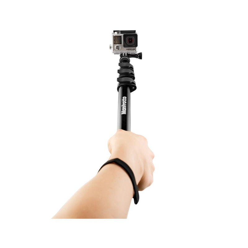 Manfrotto EXADPT Universal GoPro Tripod Mount Adapter with 1/4 Thread Connection (Black)