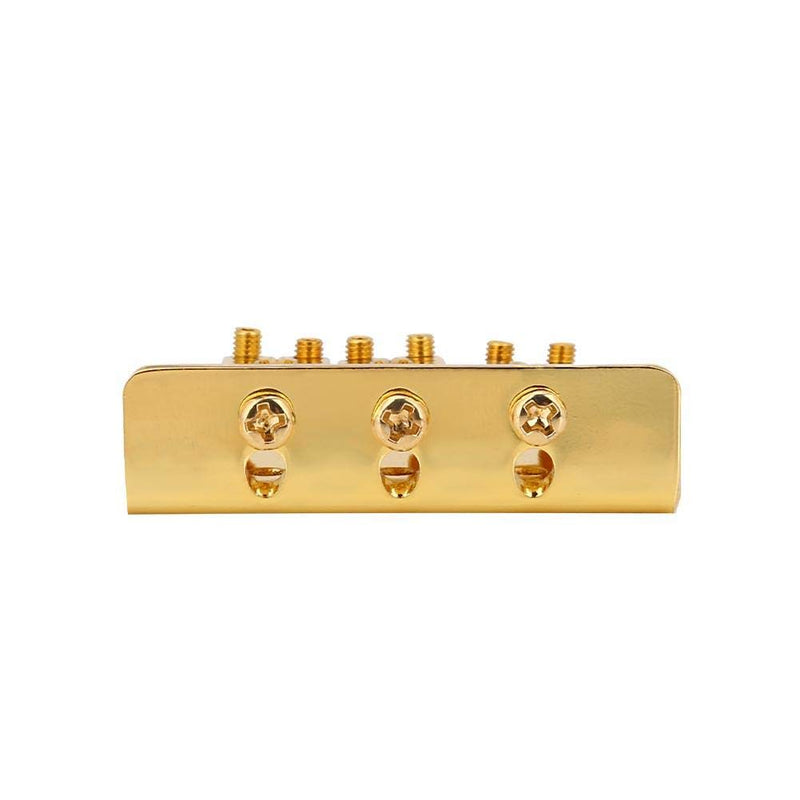 Electric Guitars 3-string Fixed Bridge Replacement Parts for Cigarbox Electric Guitars gold