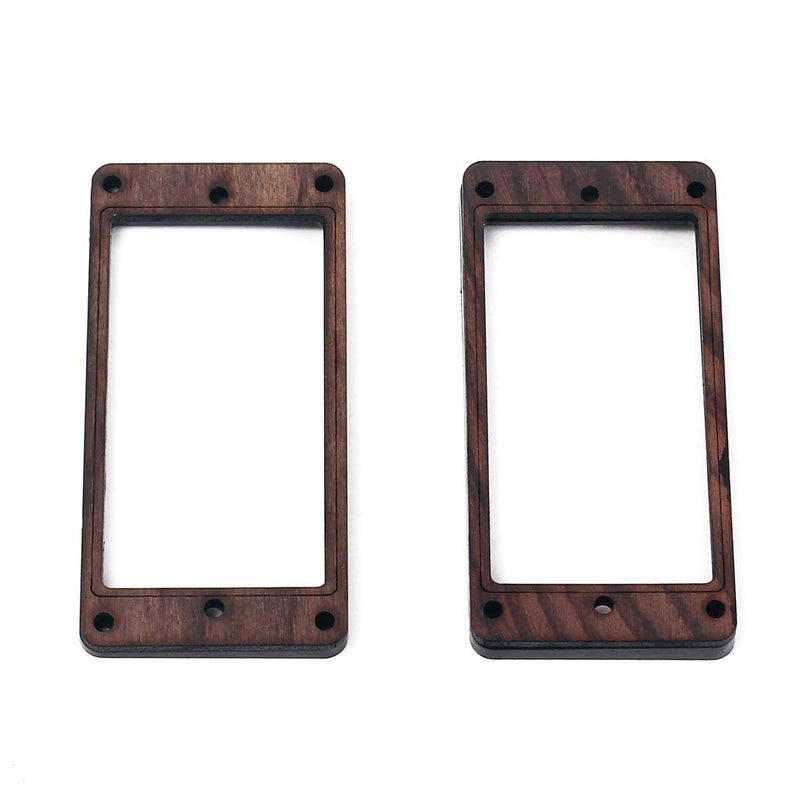 Alnicov 2 Pcs Curved Bottom Humbucker Pickup Ring Set for Epiphone Guitar Accessories,Rosewood