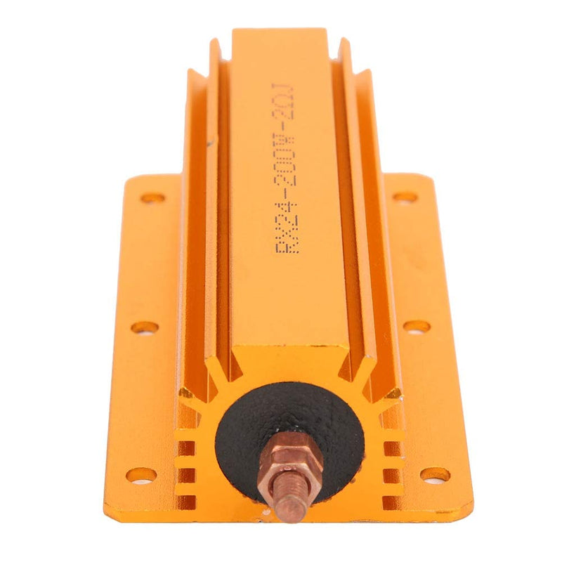 Resistor 200W 2R RX24 Aluminum Case Resistor for Power Supply Sensor, Wirewound Resistors Screw Tap Chassis Mounted