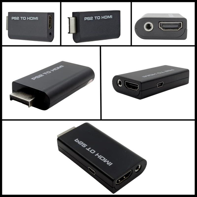 PS2 to HDMI Converter Adapter, Sartyee Video Converter PS2 to HDMI Converter with 3.5mm Audio Output for HDTV HDMI Monitor Supports All PS2 Display Modes