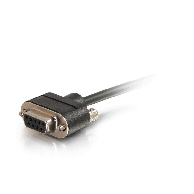 C2G 52147 Serial RS232 DB9 Cable with Low Profile Connectors F/F, in-Wall CMG-Rated, Black (3 Feet, 0.91 Meters)