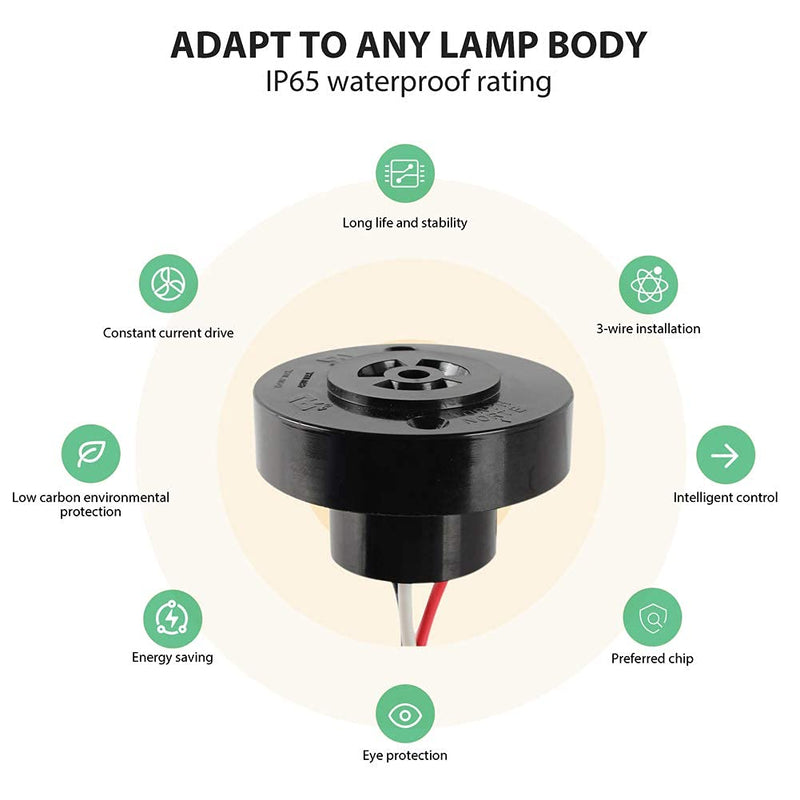 HGG 3Pcs Photocell Light Sensor,Locking Style Photo Sensor Receptacle,Photo Control Base Light Sensor Switch for Street Garden Outdoor Light 3 Pcs