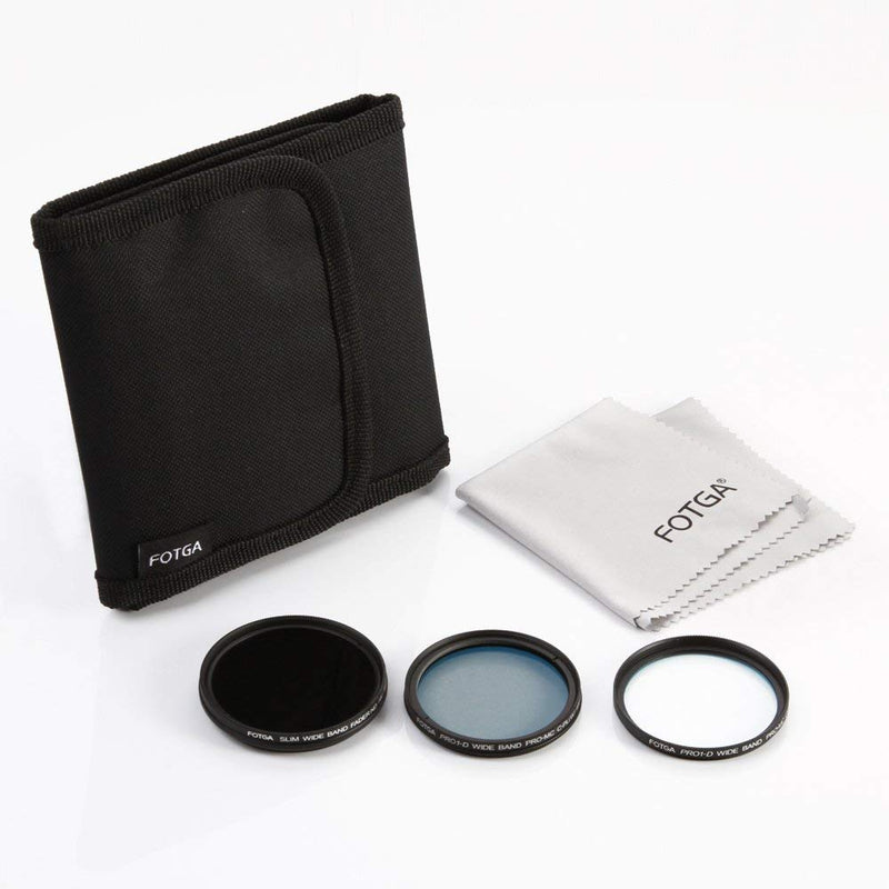 Fotga 55mm Slim Optical Glass Camera Lens Filter Kits (Variable ND2-ND400 ND + MC UV + MC CPL Filter) + Filter Pouch,Fits for Canon Nikon Sony Pentax DSLR Mirrorless Camera Lens with 55mm Thread