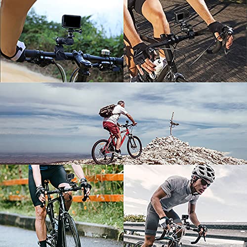 Handlebar Clamp Motorbike Mount for Insta360 One X2, X, One R, GO 2, GoPro Hero, with Double Ball Head Super Clamp Mount Adapter Accessories