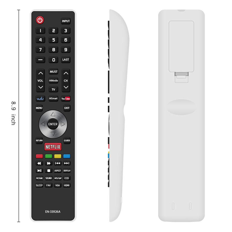 Gvirtue EN-33926A Remote Control Compatible Replacement for Hisense EN33926A TV Remote, Applicable 32K366W 40K366WB 32K20DW 32K20W 40H5 50K610GWN 55K610GWN XV5849 32H5B 40H5B 40K366WN 48H5 50H5B