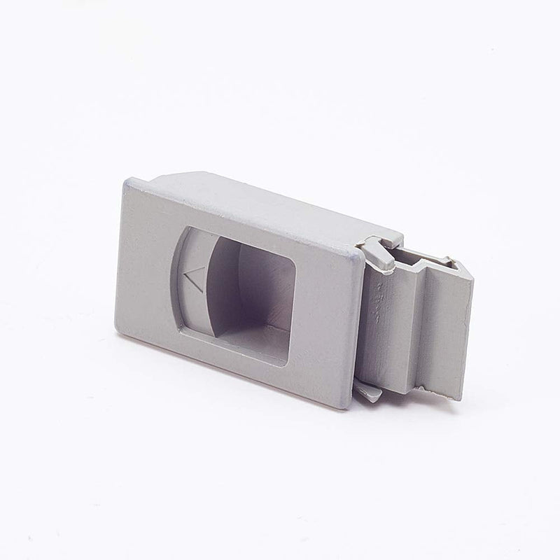 MroMax Plastic Slide Latch Window Door Inside Pull Rectangular 61mm Length Grey 6pcs