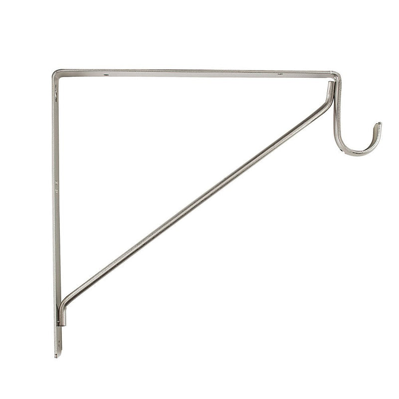Stanley Hardware S822-093 108BC Heavy Duty Shel and Rod Bracket in Satin Nickel finish Updated Packaging
