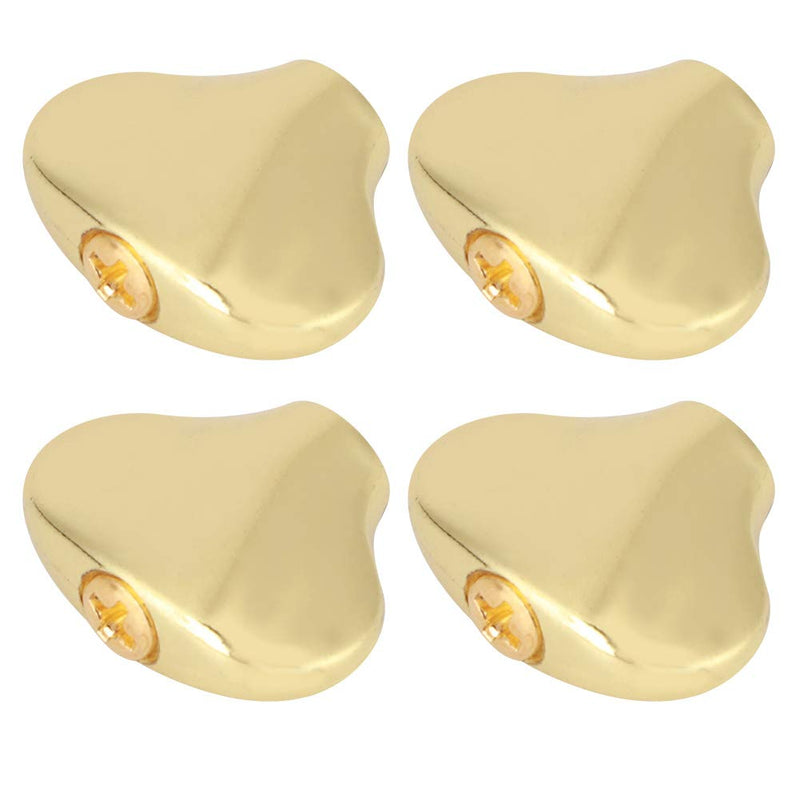 Tuning Peg Cap, Metal Tuning Peg Cap Ukulele Tuning Knob Handle Small Fish Tail Shape Guitar Shaft Buckle(Gold) Gold