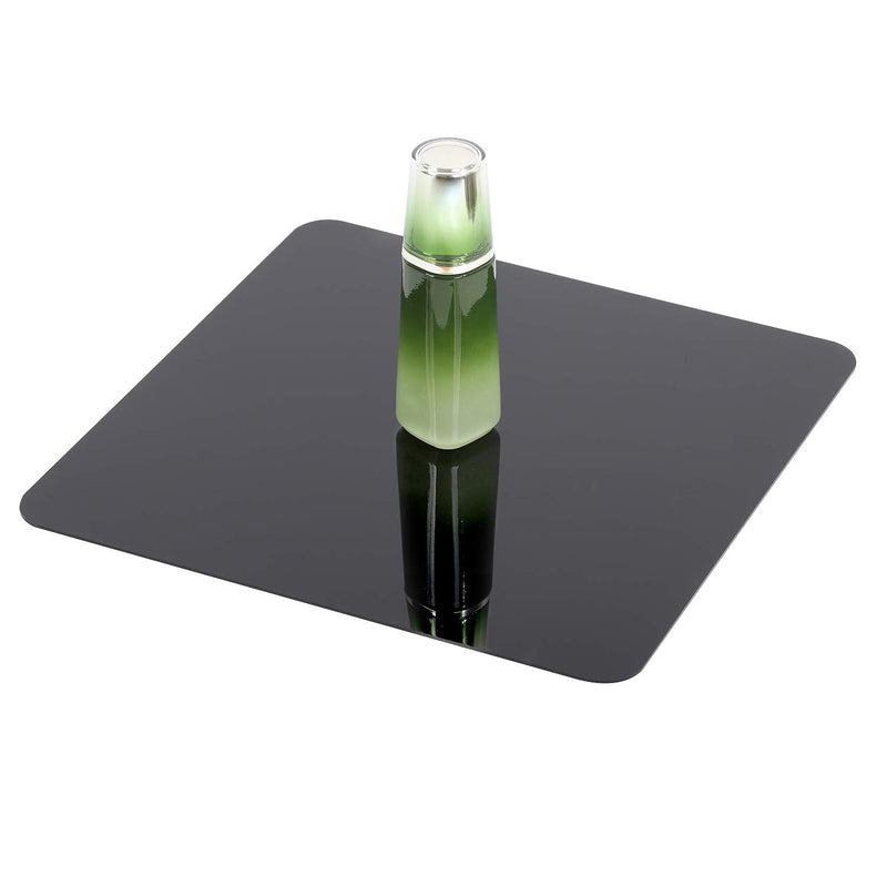 2 Packs 12 x 12 Inch Acrylic Black Reflective Display Table Riser for Professional Product Photography, KINJOEK 30x30CM Background Boards for Product Table Top Photography Shooting