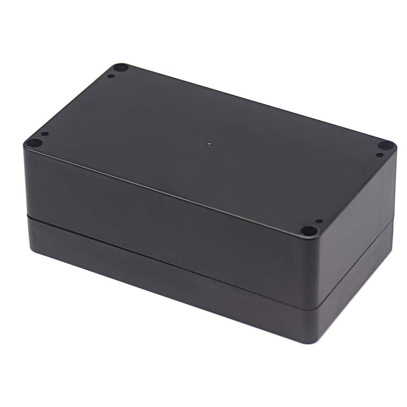Zulkit Junction Box Waterproof Dustproof IP65 ABS Plastic Project Box Universal Electrical Boxes Enclosure Black 6.22 x 3.54 x 2.36 inch (158 x 90 x 60 mm)(Pack of 2) 6.22'' x 3.54'' x 2.36''(Pack of 2)